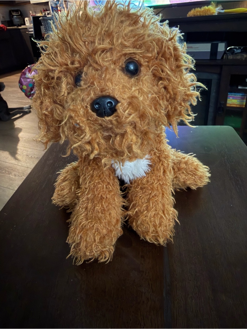 Gund Tan PoppyPlush Dog Toy with White Chest Patch